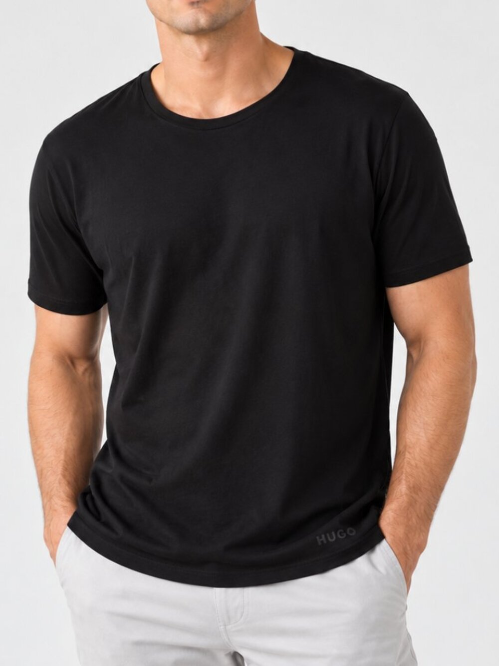 ✨ HUGO Boss Depusi Men's XXL Black Cotton Crewneck T-Shirt